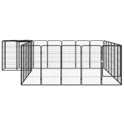 Andala Pets 26-Panel Dog Playpen Black 50x100 cm Powder-coated Steel