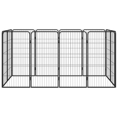 Andala Pets 12-Panel Dog Playpen Black 50x100 cm Powder-coated Steel