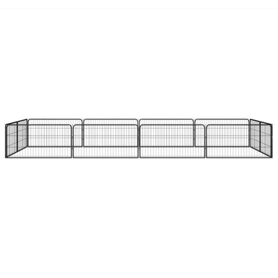 Andala Pets 12-Panel Dog Playpen Black 100x50 cm Powder-coated Steel