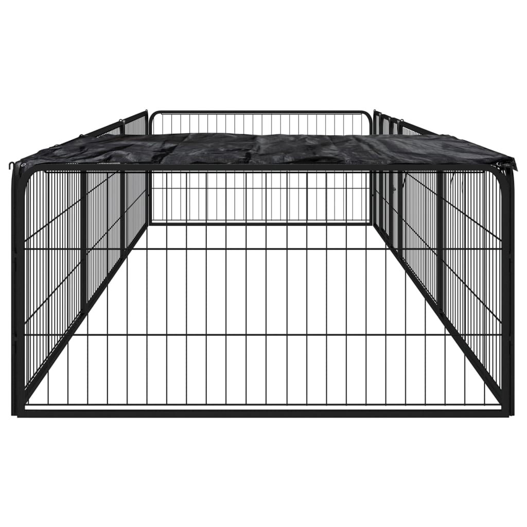 Andala Pets Dog Kennel Black 110x110x110 cm Steel