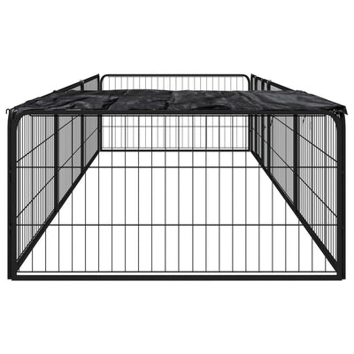 Andala Pets Dog Kennel Black 110x110x110 cm Steel