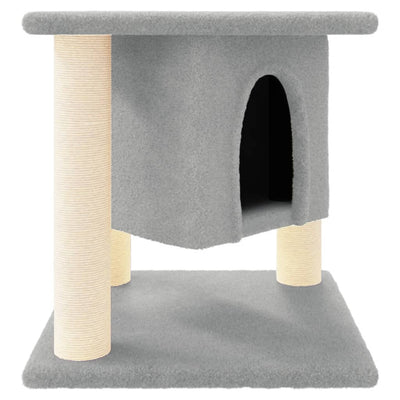 Andala Pets Cat Tree with Sisal Scratching Posts Light Grey 37 cm