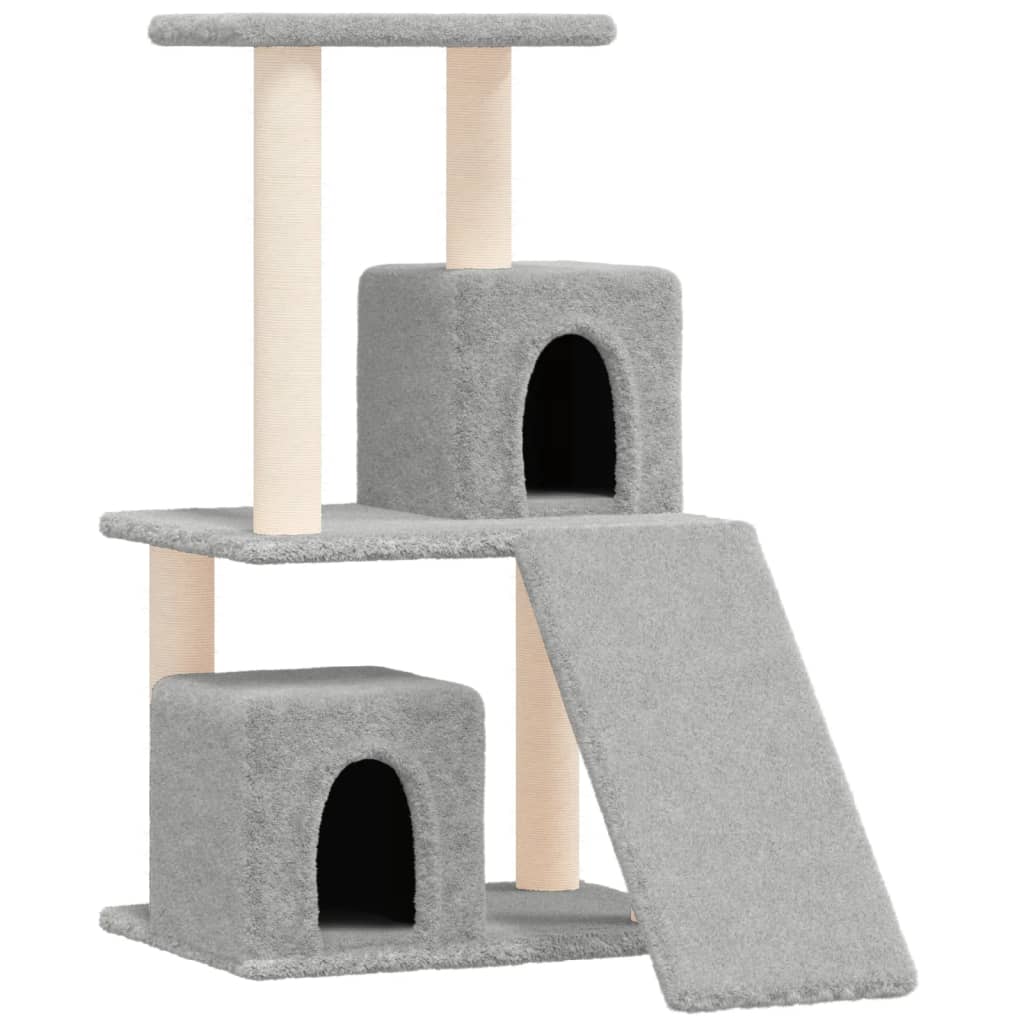 Andala Pets Cat Tree with Sisal Scratching Posts Light Grey 82 cm