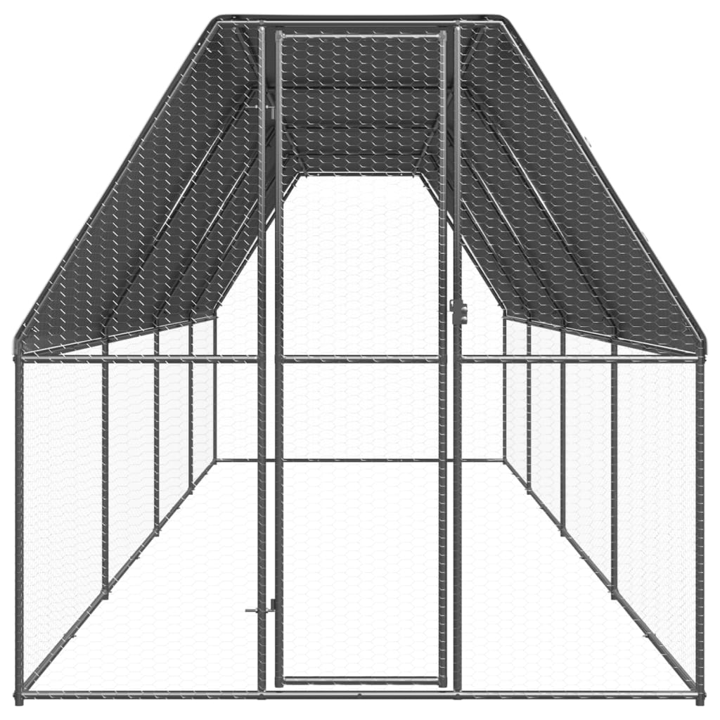 Andala Pets Outdoor Chicken Cage 2x8x2 m Galvanised Steel