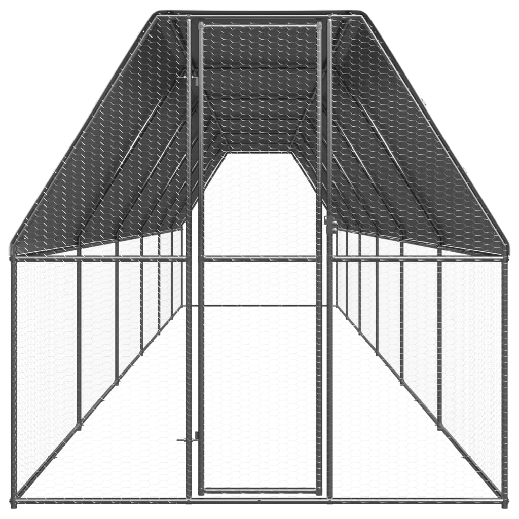 Andala Pets Outdoor Chicken Cage 2x12x2 m Galvanised Steel