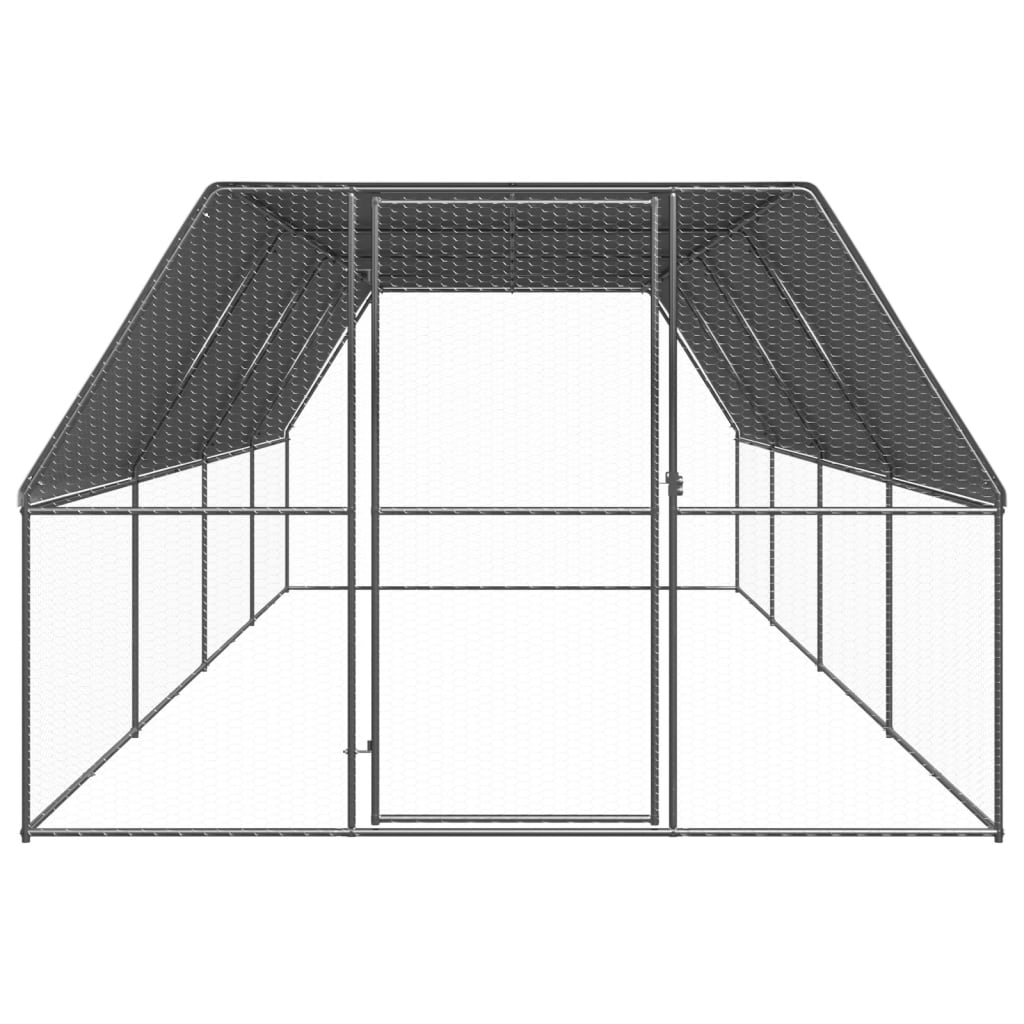 Andala Pets Outdoor Chicken Cage 3x8x2 m Galvanised Steel