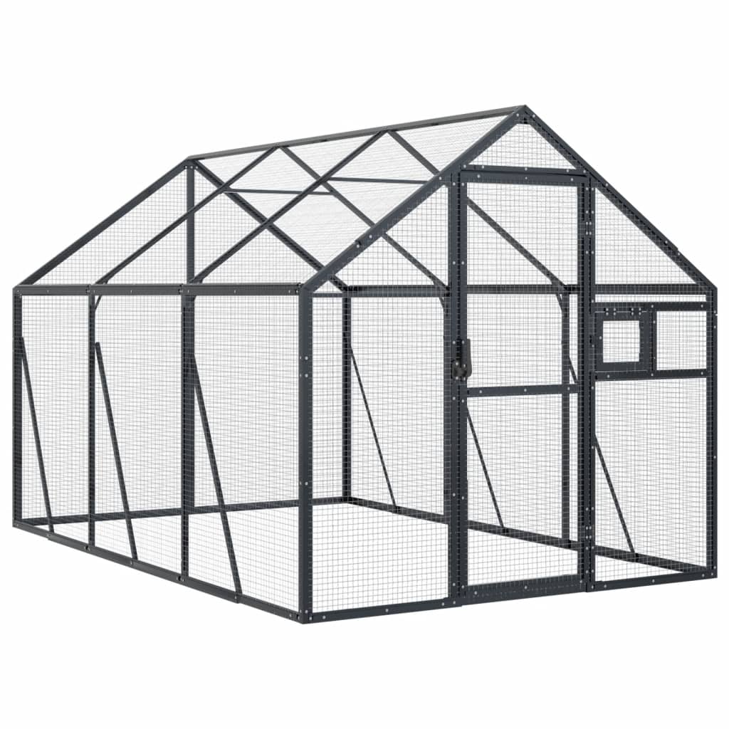 Andala Pets Aviary Anthracite 1.79x3x1.85 m Aluminium