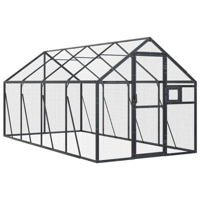 Andala Pets Aviary Anthracite 1.79x4x1.85 m Aluminium