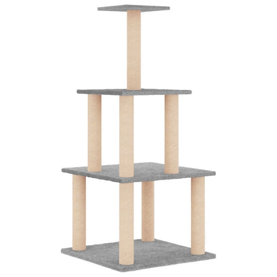 Andala Pets Cat Tree with Sisal Scratching Posts Light Grey 111 cm