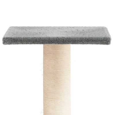 Cat Scratching Post With Platform Light Grey 38cm