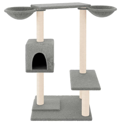 Cat Tree With Scratching Posts Light Grey 82cm