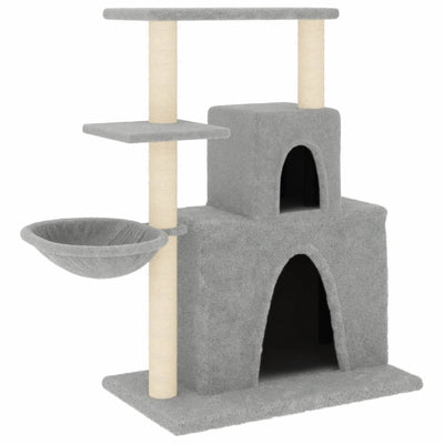 Andala Pets Cat Tree with Sisal Scratching Posts Light Grey 83 cm