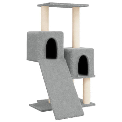 Andala Pets Cat Tree with Sisal Scratching Posts Light Grey 82 cm