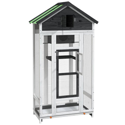 Bird House Grey 97X81X152cm Solid Wood Pine