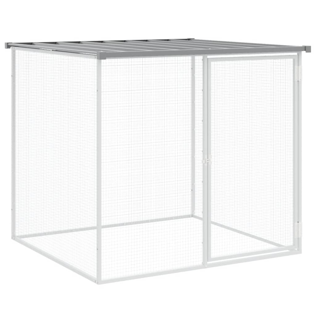 Andala Pets Chicken Cage with Roof Light Grey 103x98x90 cm Galvanised Steel