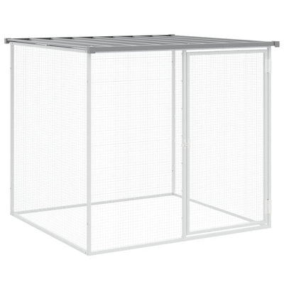 Andala Pets Chicken Cage with Roof Light Grey 103x98x90 cm Galvanised Steel