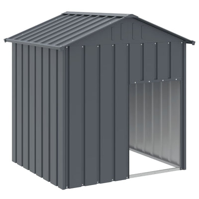 Andala Pets Dog House with Roof Dark Grey 117x103x123 cm Galvanised Steel