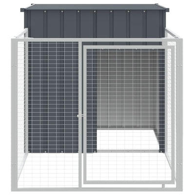 Andala Pets Outdoor Dog Kennel with Roof Silver 2x2x2.5 m Galvanised Steel