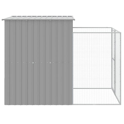 Dog House With Run Dark Grey 165X251X181cm