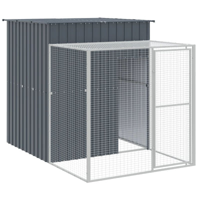 Andala Pets Chicken Cage with Run Anthracite 165x251x181 cm Galvanised Steel