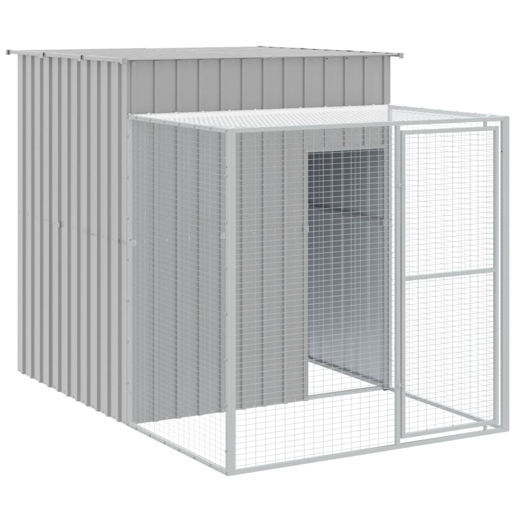 Andala Pets Chicken Cage with Run Light Grey 165x251x181 cm Galvanised Steel