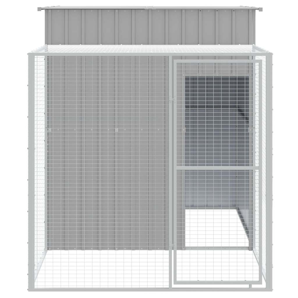 Chicken Coop With Run Dark Grey 165X251X181cm