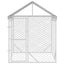 Outdoor Dog Kennel With Roof Silver 2X2X2.5 M