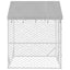 Outdoor Dog Kennel With Roof Silver 2X2X2.5 M