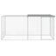 Chicken Coop With Roof Light Grey 203X98X90cm