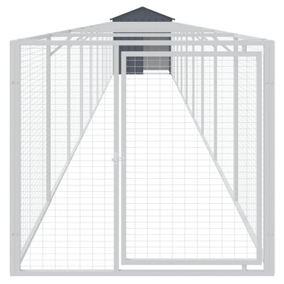 Andala Pets Dog House Grey 116.5x153x81.5 cm Galvanised Steel