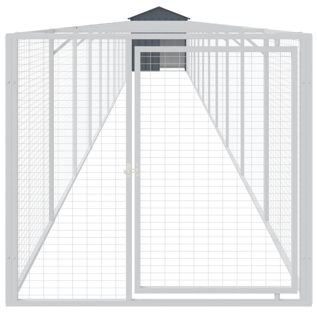 Andala Pets Dog Kennel Black 2.42 m Steel