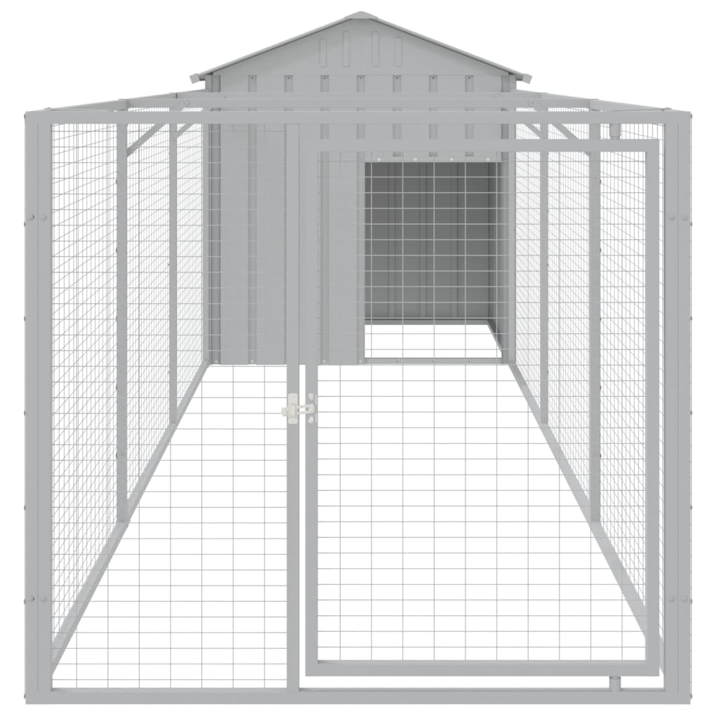 Dog House With Roof Light Grey 117X405X123cm