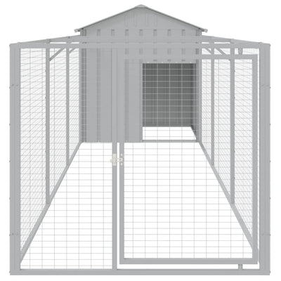 Dog House With Roof Light Grey 117X405X123cm