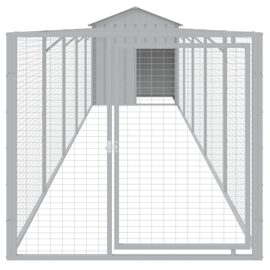 Dog House With Roof Light Grey 117X609X123cm