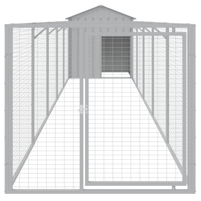 Dog House With Roof Light Grey 117X609X123cm
