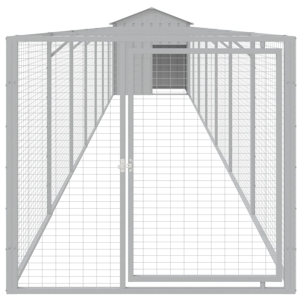Dog House With Roof Light Grey 117X813X123cm
