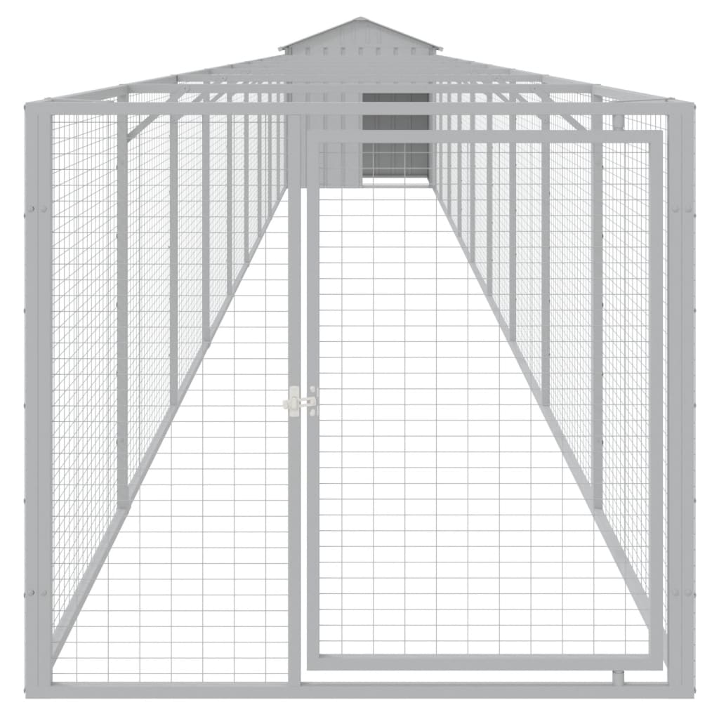 Dog House With Roof Light Grey 117X1017X123cm