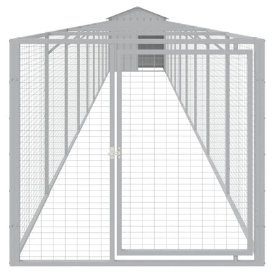 Dog House With Roof Light Grey 117X1017X123cm