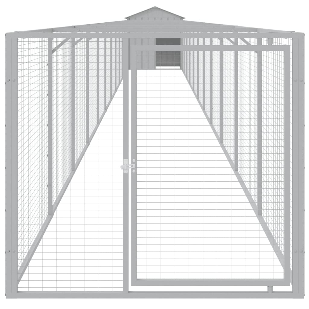 Dog House With Roof Light Grey 117X1221X123cm