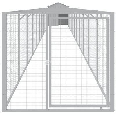 Dog House With Roof Light Grey 117X1221X123cm