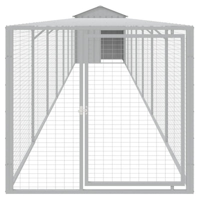Chicken Coop With Run Light Grey 117X813X123cm