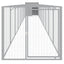 Dog House With Run Light Grey 110X1017X110cm