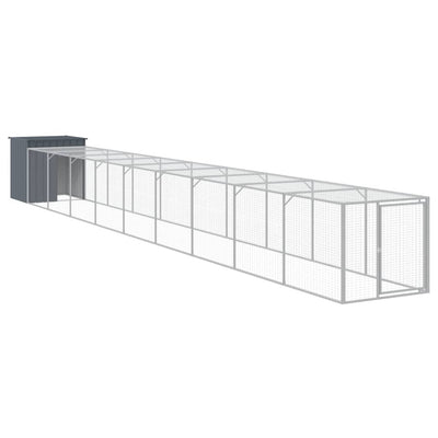 Andala Pets Chicken Cage with Run Anthracite 110x1017x110 cm Galvanised Steel