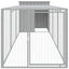 Chicken Coop With Run Dark Grey 110X405X110cm