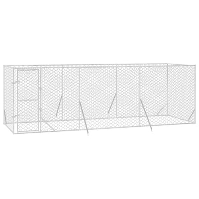 Outdoor Dog Kennel Silver 6X2X2 M