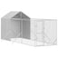 Outdoor Dog Kennel With Roof Silver 2X6X2.5 M