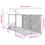 Outdoor Dog Kennel With Roof Silver 2X6X2.5 M