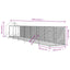 Outdoor Dog Kennel With Roof Silver 2X14X2.5 M