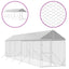 Outdoor Dog Kennel with Roof Silver 2x10x2.5 m