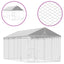 Outdoor Dog Kennel with Roof Silver 3x6x2.5 m